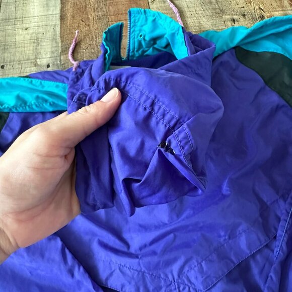 Vintage Nike Windbreaker Jacket Size XL - Purple Blue & Black - 90s Retro Style - Picture 5 of 10